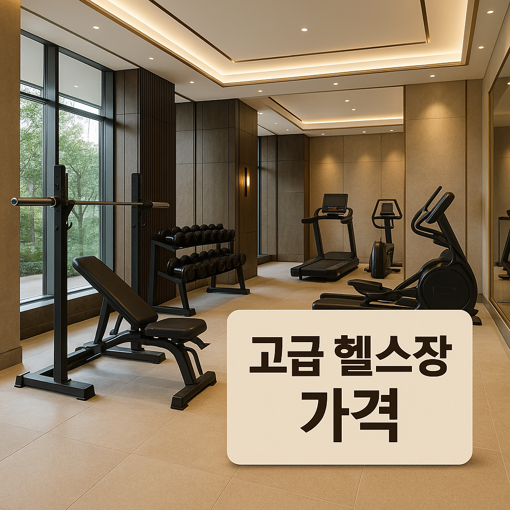 2025년 고급 헬스장 가격 – 프리미엄 피트니스의 모든 것
